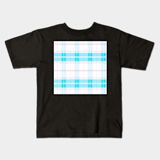 Spring Aesthetic Ossian 2 Hand Drawn Textured Plaid Pattern Kids T-Shirt